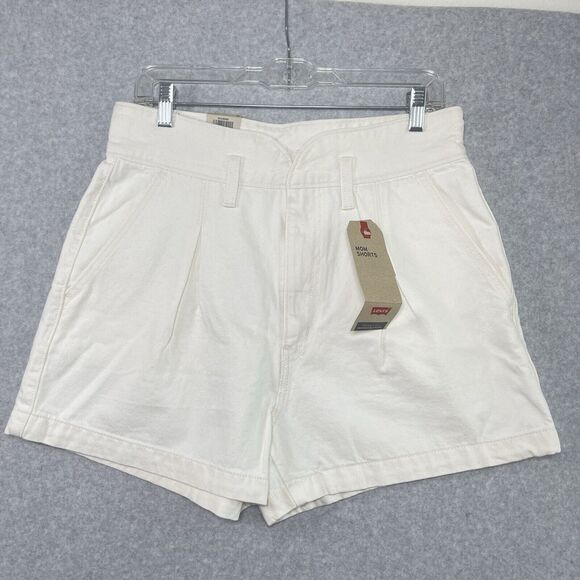 Levi's High Waisted Mom Shorts Women’s Size 30 Clean Sweep Ivory Y2K MSRP $49 - Picture 10 of 10
